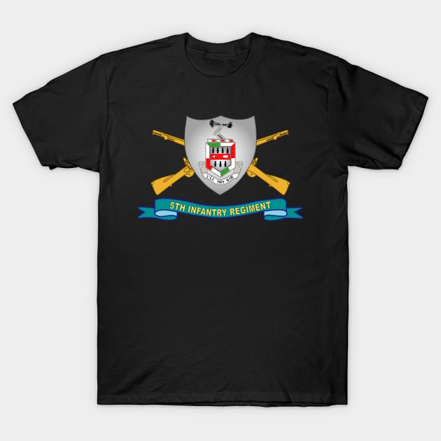 5th Infantry Regiment - DUI w Br - Ribbon X 300 T-Shirt by twix123844